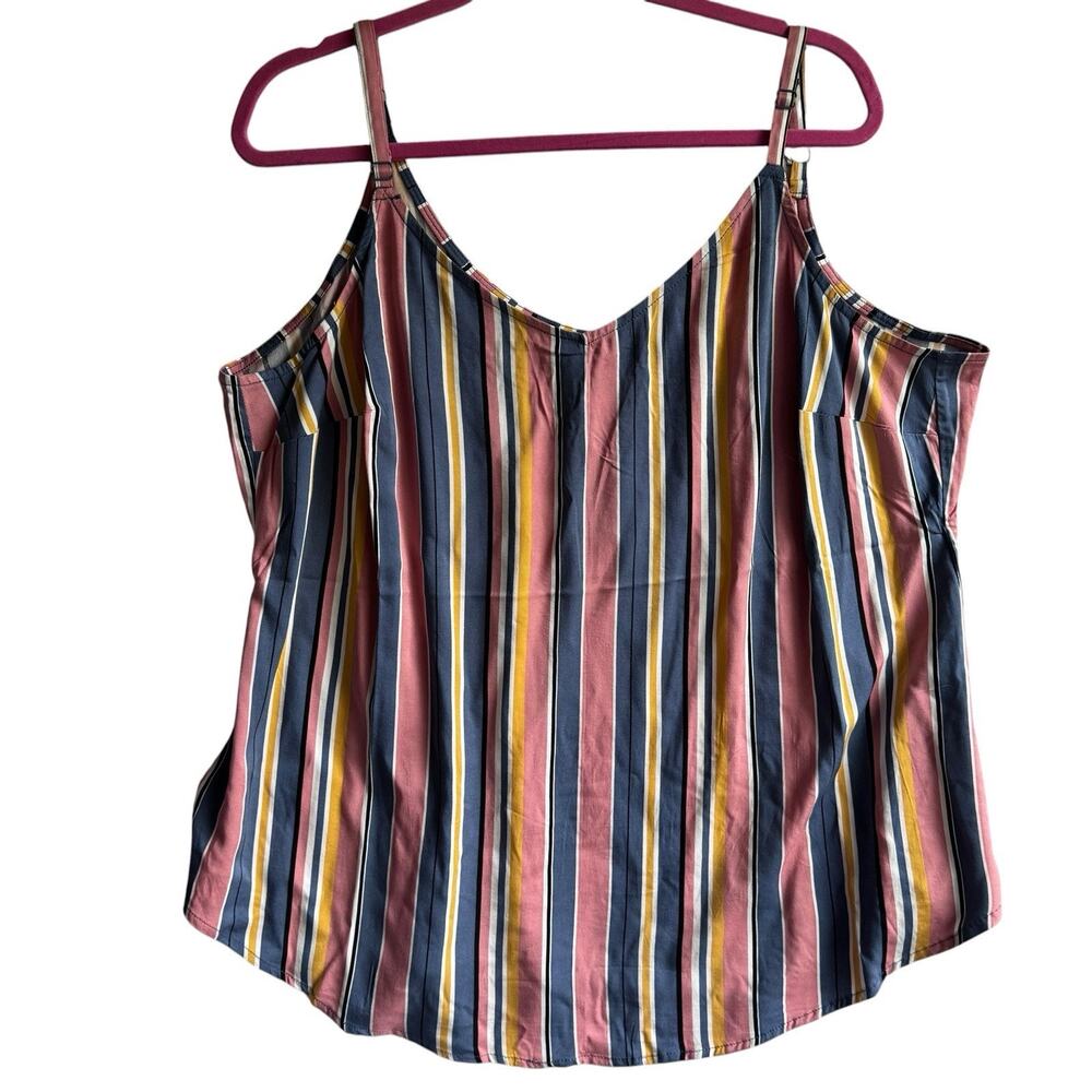 Torrid Swing Cami Size 2 2x Multi Color Striped Boho Festival Summer NWT